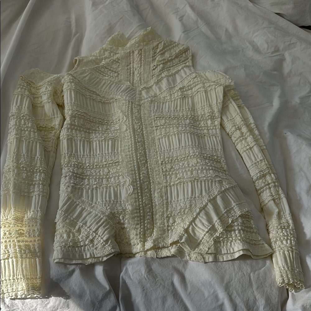 Elegant Cream Lace Blouse